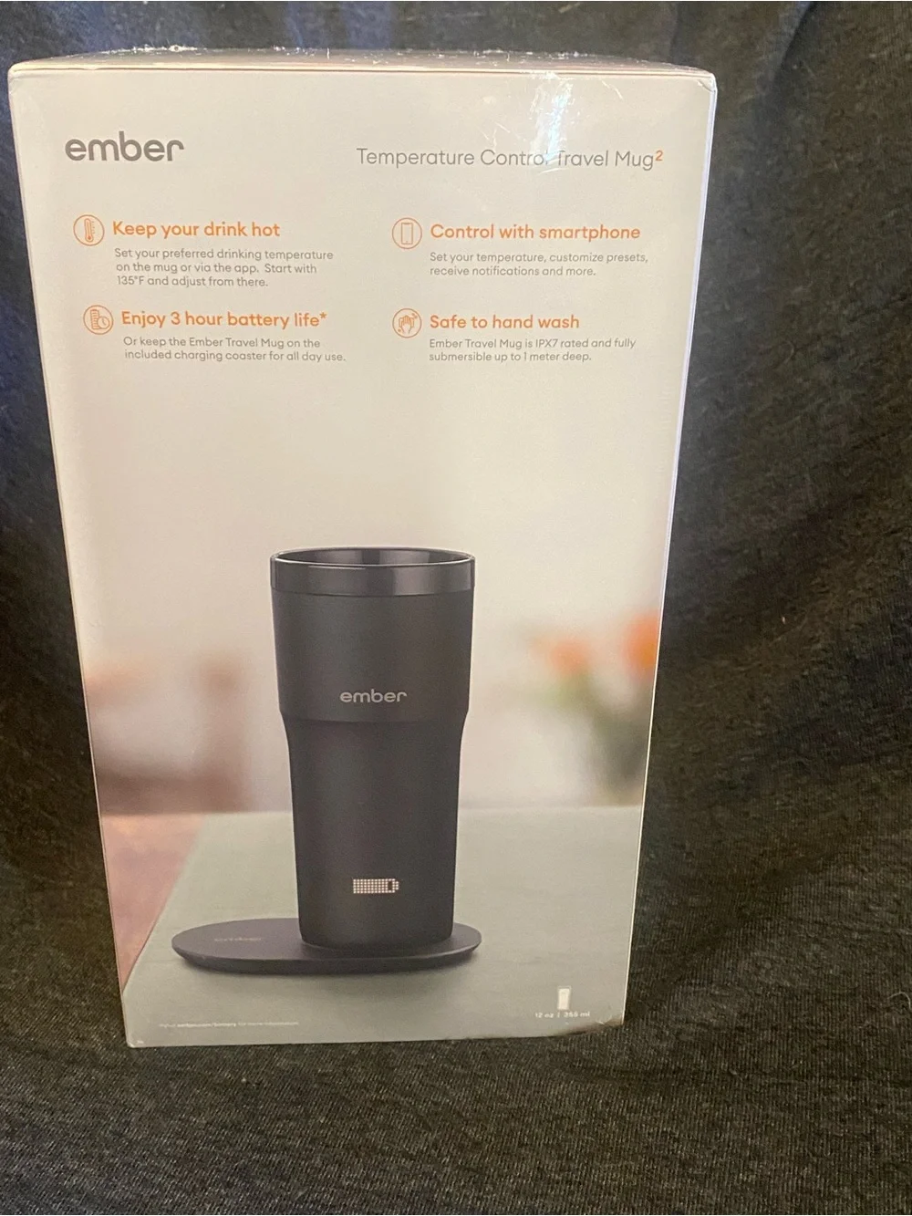 NEW Ember Temperature Control Travel Mug 2 - 12 oz / 355 ml - Black